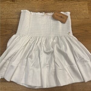 Natural Life White Smocked Skirt